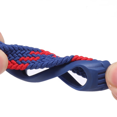 Ремінець BeCover Elastic Nylon Style для Xiaomi Mi Smart Band 5/Mi Smart Band 6 Size L Black/Red (706157)