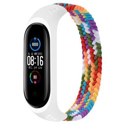 Ремінець BeCover Elastic Nylon Style для Xiaomi Mi Smart Band 5/Mi Smart Band 6 Size L Rainbow (706165)