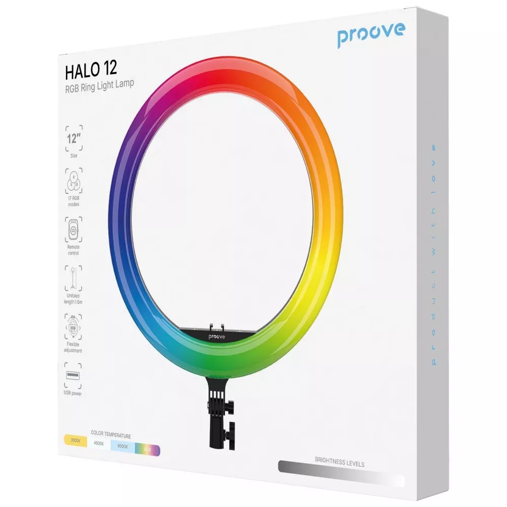 Кільцева LED-лампа Proove Halo 12 RGB White