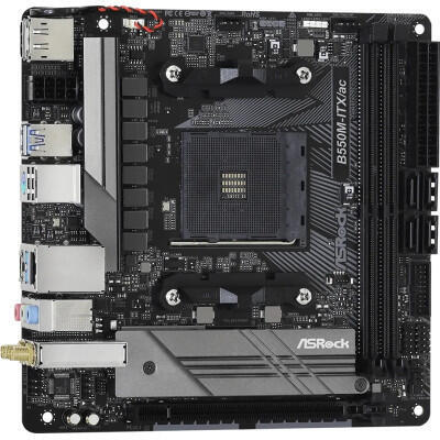 Mатеринська плата sAM4 AMD B550 2xDDR4 HDMI/DP 2xM .2  GbE LAN mini-ITX  B550M-ITX/AC ASROCK (B550M-ITX/AC)
