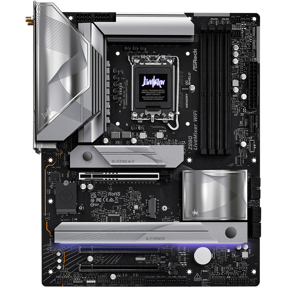 Mатеринська плата s1851 Intel Z890 4xDDR5 HDMI/2xT B4 4xM.2 2.5GbE LAN ATX  Z890 LIVEMIXER WIFI ASROCK (Z890 LIVEMIXER WIFI)