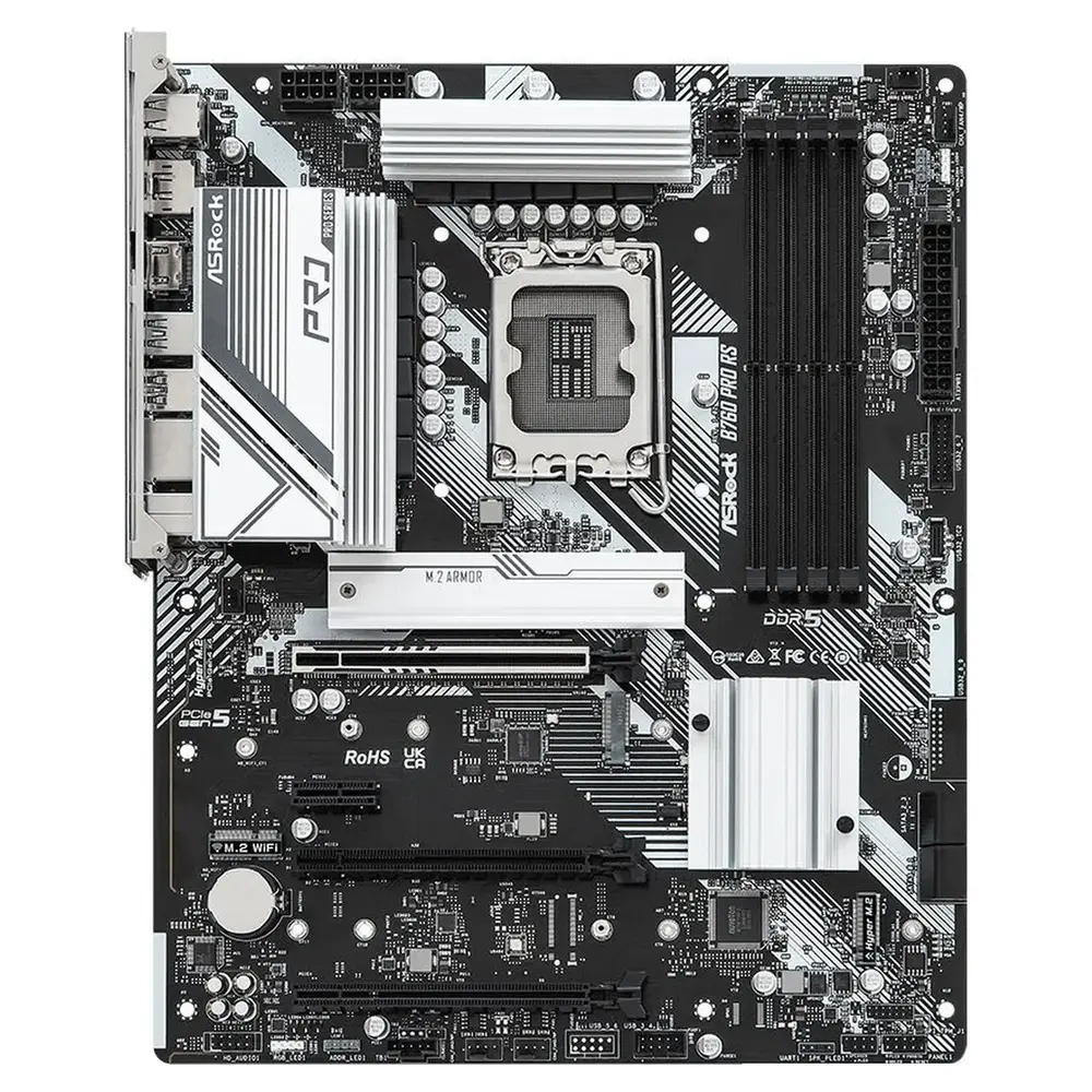 Mатеринська плата s1700 Intel B760 DP/HDMI/eDP 4xM .2 4xDDR5 2.5GbE LAN ATX B760 PRO RS ASROCK (B760 PRO RS)