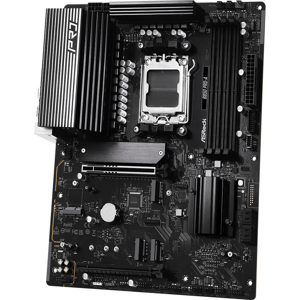 Mатеринська плата sAM5 AMD B850 4xDDR5 HDMI/USB3.2  4xM.2 2.5GbE LAN ATX B850 PRO-A ASROCK (B850 PRO-A)