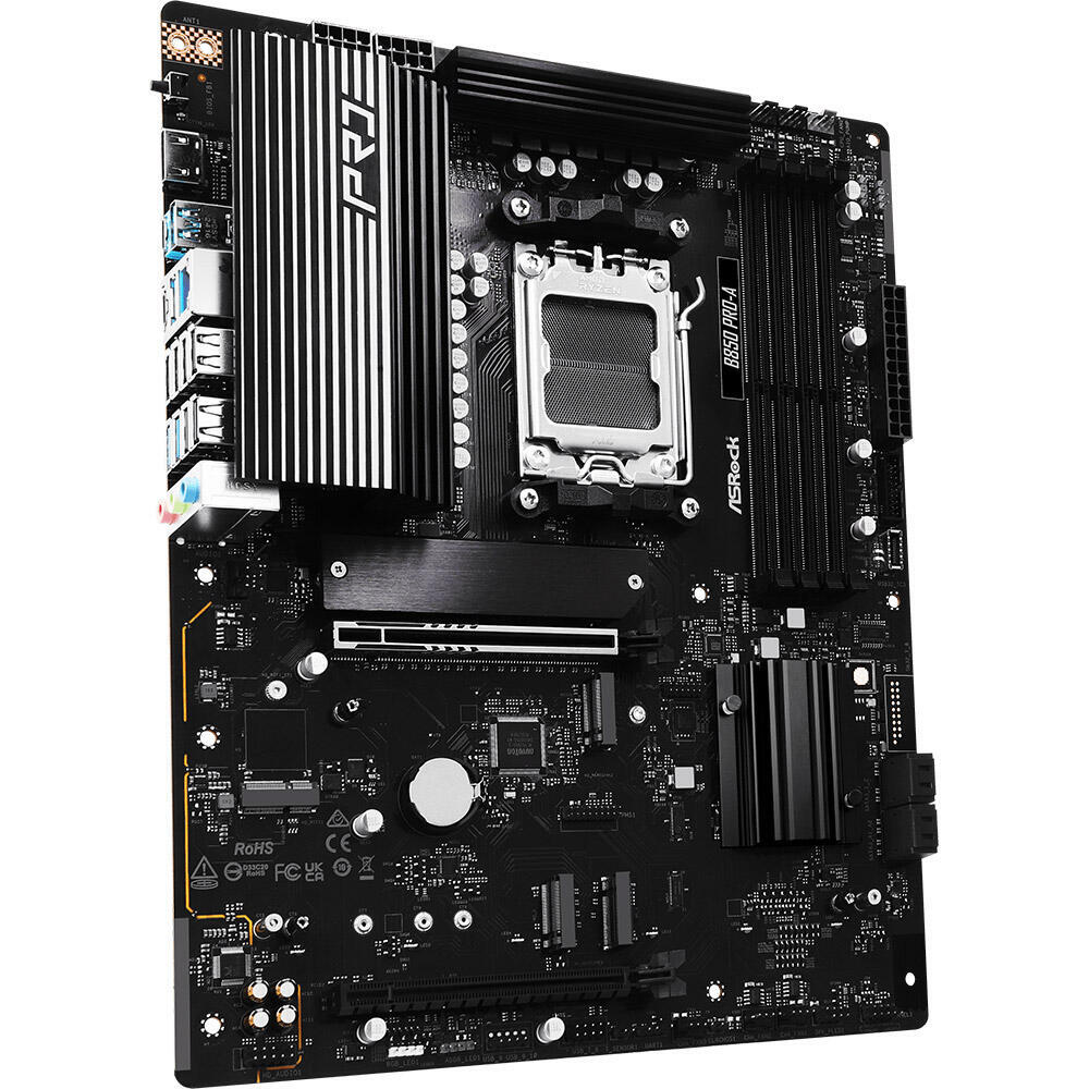 Mатеринська плата sAM5 AMD B850 4xDDR5 HDMI/USB3.2  4xM.2 2.5GbE LAN ATX B850 PRO-A ASROCK (B850 PRO-A)