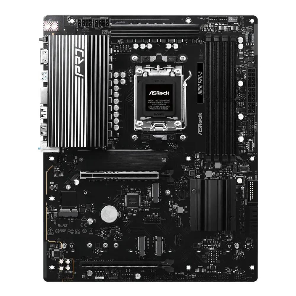 Mатеринська плата sAM5 AMD B850 4xDDR5 HDMI/USB3.2  4xM.2 2.5GbE LAN ATX B850 PRO-A ASROCK (B850 PRO-A)
