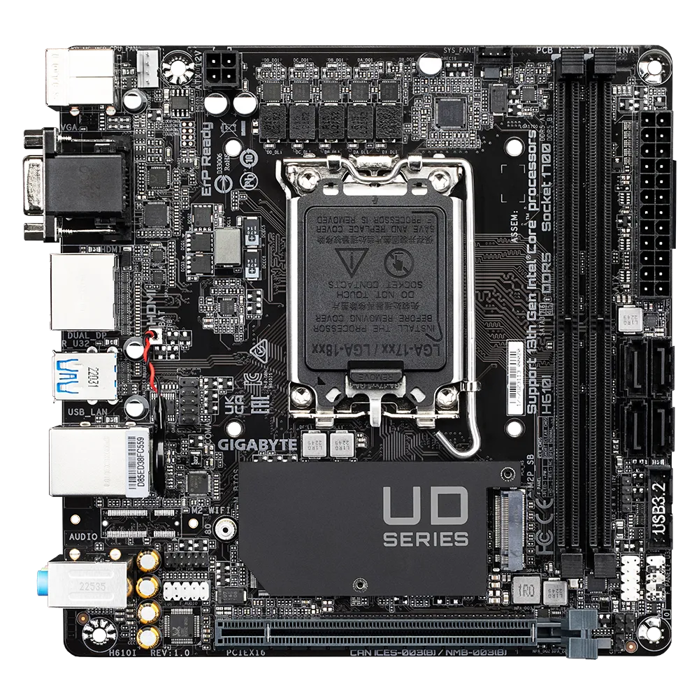 Mатеринська плата GIGABYTE H610I (1706533)