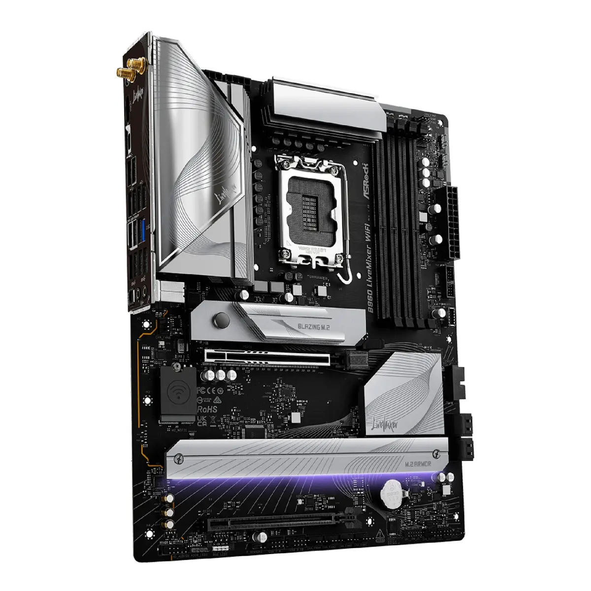 AsRock B860 LiveMixer WiFi (1851/B860, 4*DDR5, 2*PCIex16, HDMI/TB4, 4xSATA, 3xM.2, 2.5Glan, 7.1ch, A (B860 LiveMixer WiFi)
