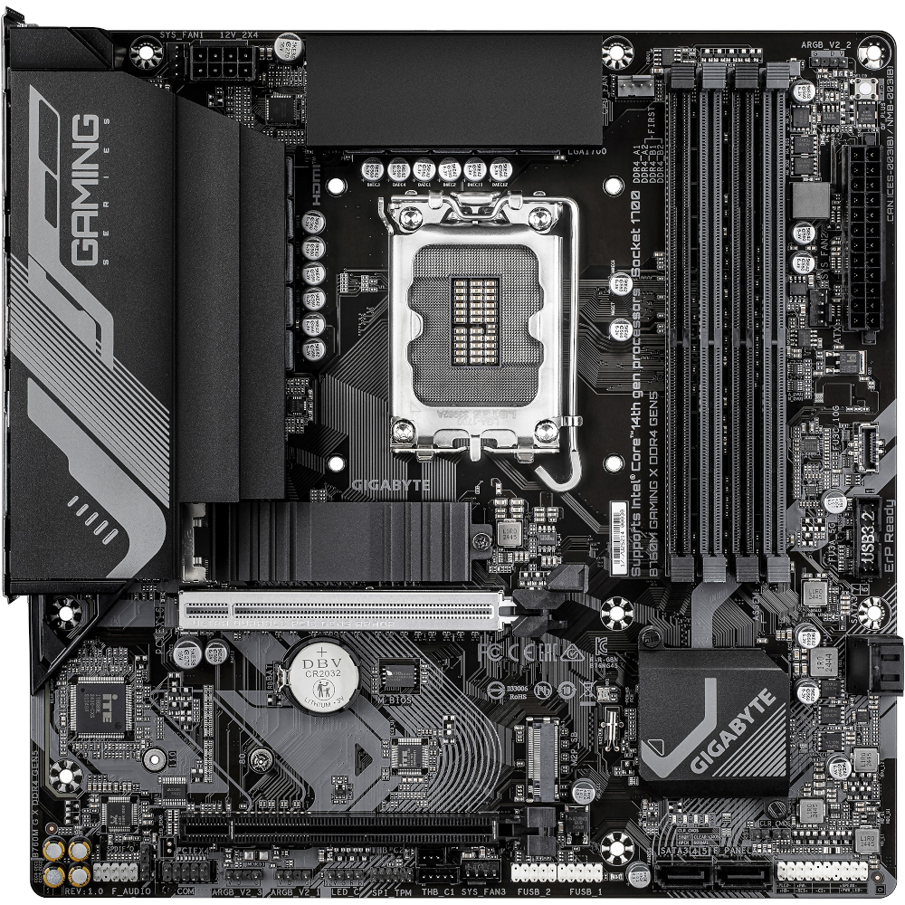 Mатеринська плата s1700 Intel B760 HDMI/DP 2xM.2 2 .5GbE LAN mATX  B760M GAMING X DDR4 GEN5 GIGABYTE (B760M GAMING X DDR4 GEN5)