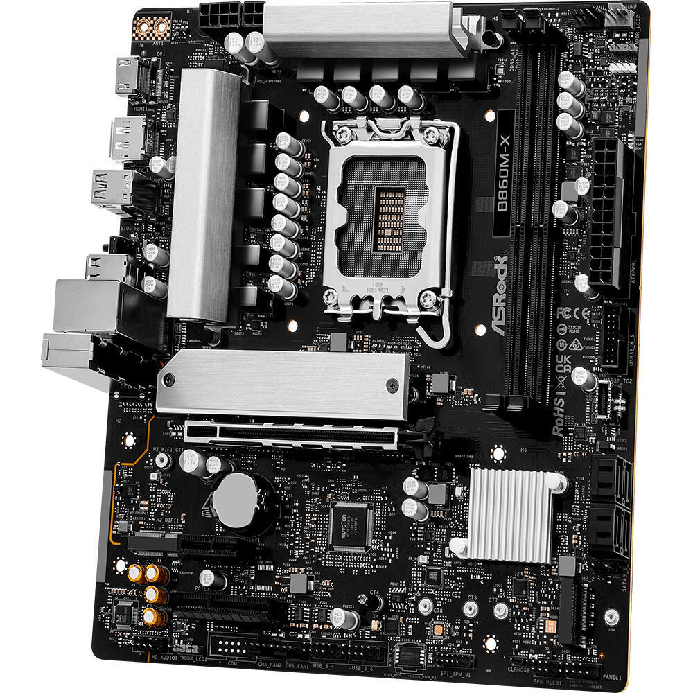 Материнська плата AsRock B860M-X (1851/B860, 2*DDR5, PCIex16, HDMI/DP, 4xSATA, 2xM.2, 2.5Glan, 7.1ch, mATX) (B860M-X) (1807836)