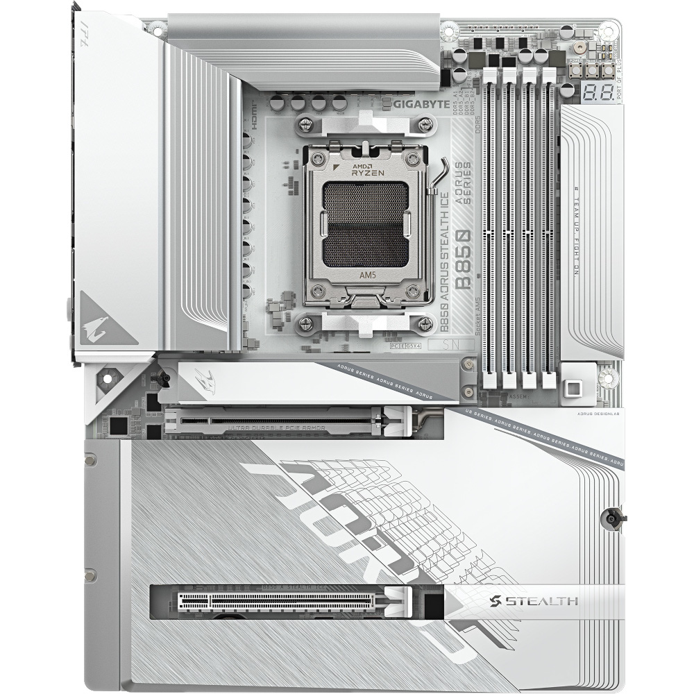 Mатеринська плата GIGABYTE B850 AORUS STEALTH ICE