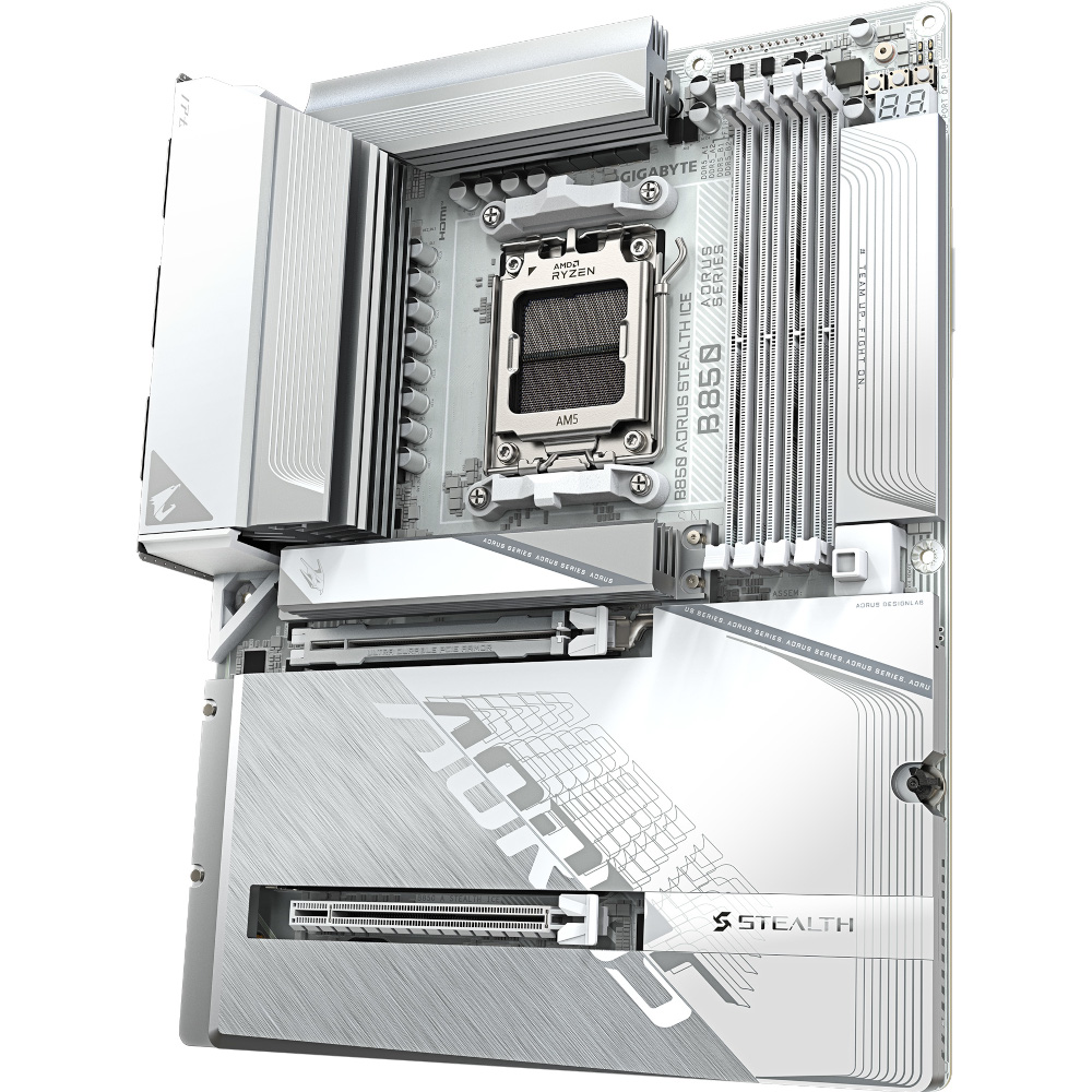 Mатеринська плата GIGABYTE B850 AORUS STEALTH ICE