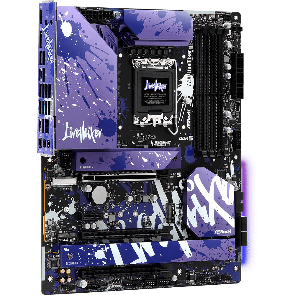 Mатеринська плата s1700 Intel Z790 DP/HDMI/eDP 5xM .2 4xDDR5 2.5GbE LAN ATX Z790 LIVEMIXER ASROCK (Z790 LIVEMIXER)