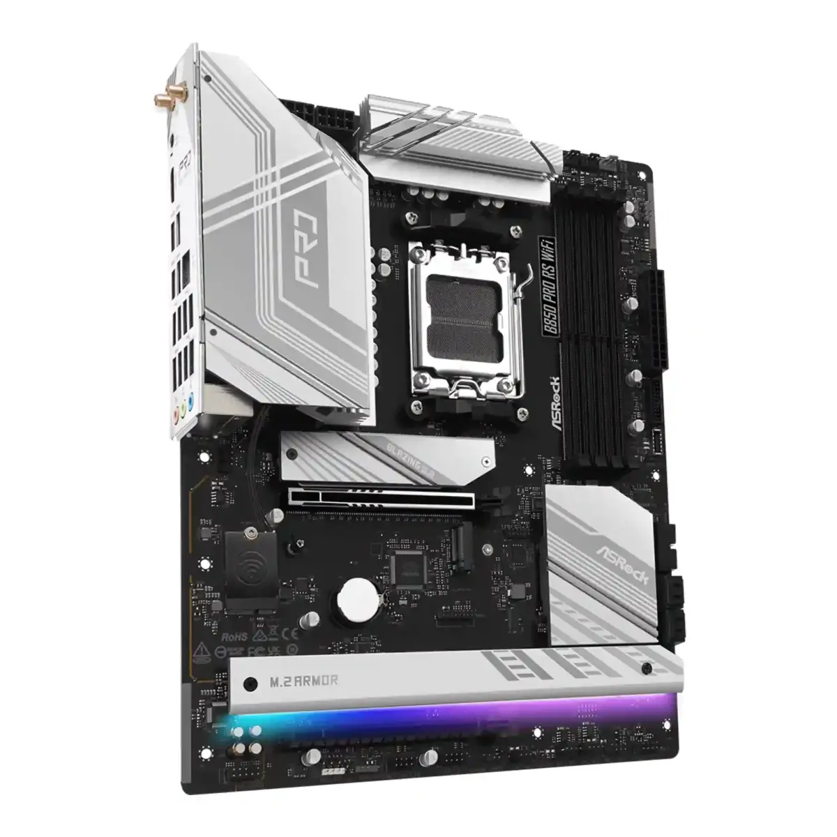 Mатеринська плата sAM5 AMD B850 4xDDR5 HDMI/USB3.2  4xM.2 2.5GbE LAN ATX B850 PRO RS WIFI ASROCK (B850 PRO RS WIFI)