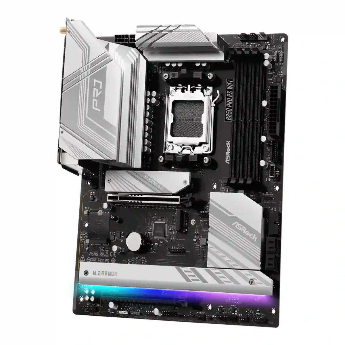 Mатеринська плата sAM5 AMD B850 4xDDR5 HDMI/USB3.2  4xM.2 2.5GbE LAN ATX B850 PRO RS WIFI ASROCK (B850 PRO RS WIFI)