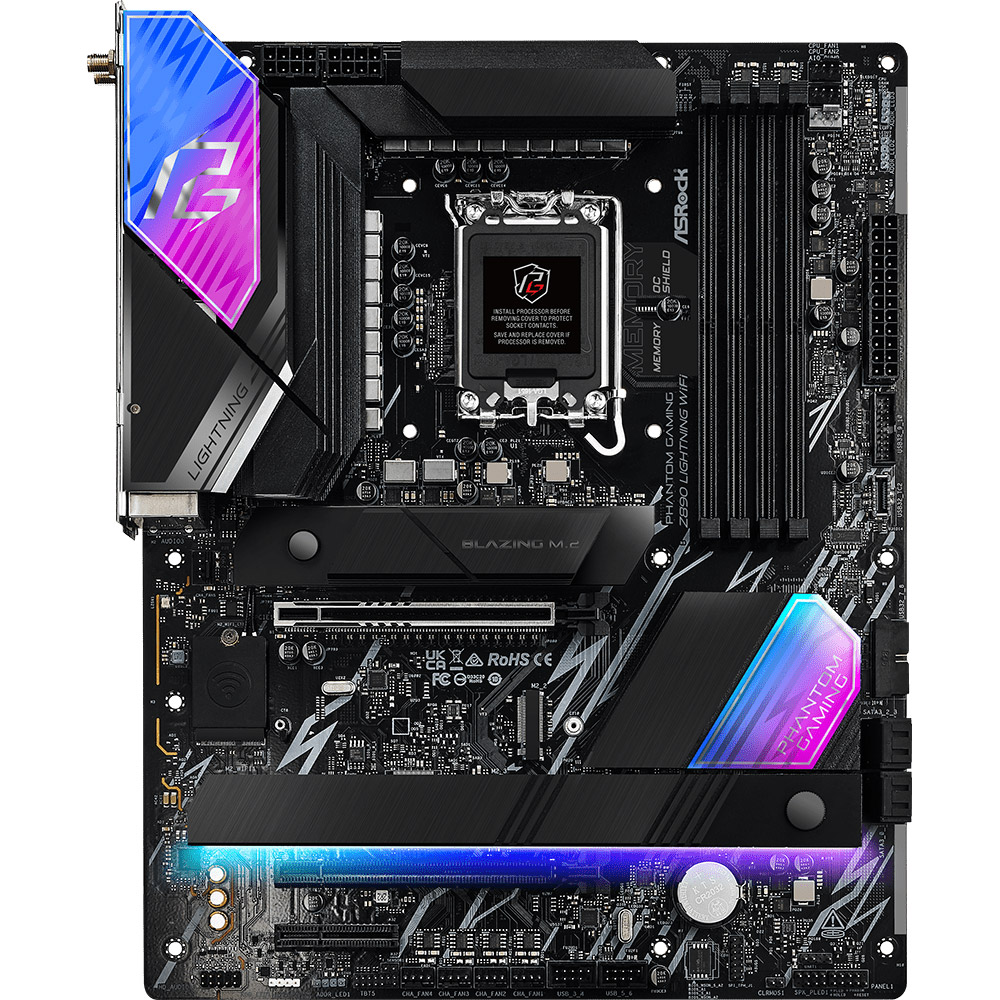 Mатеринська плата s1851 Intel Z890 4xDDR5 HDMI/2xT B4 4xM.2 2.5GbE LAN ATX  Z890 LIGHTNING WIFI ASROCK (Z890 LIGHTNING WIFI)