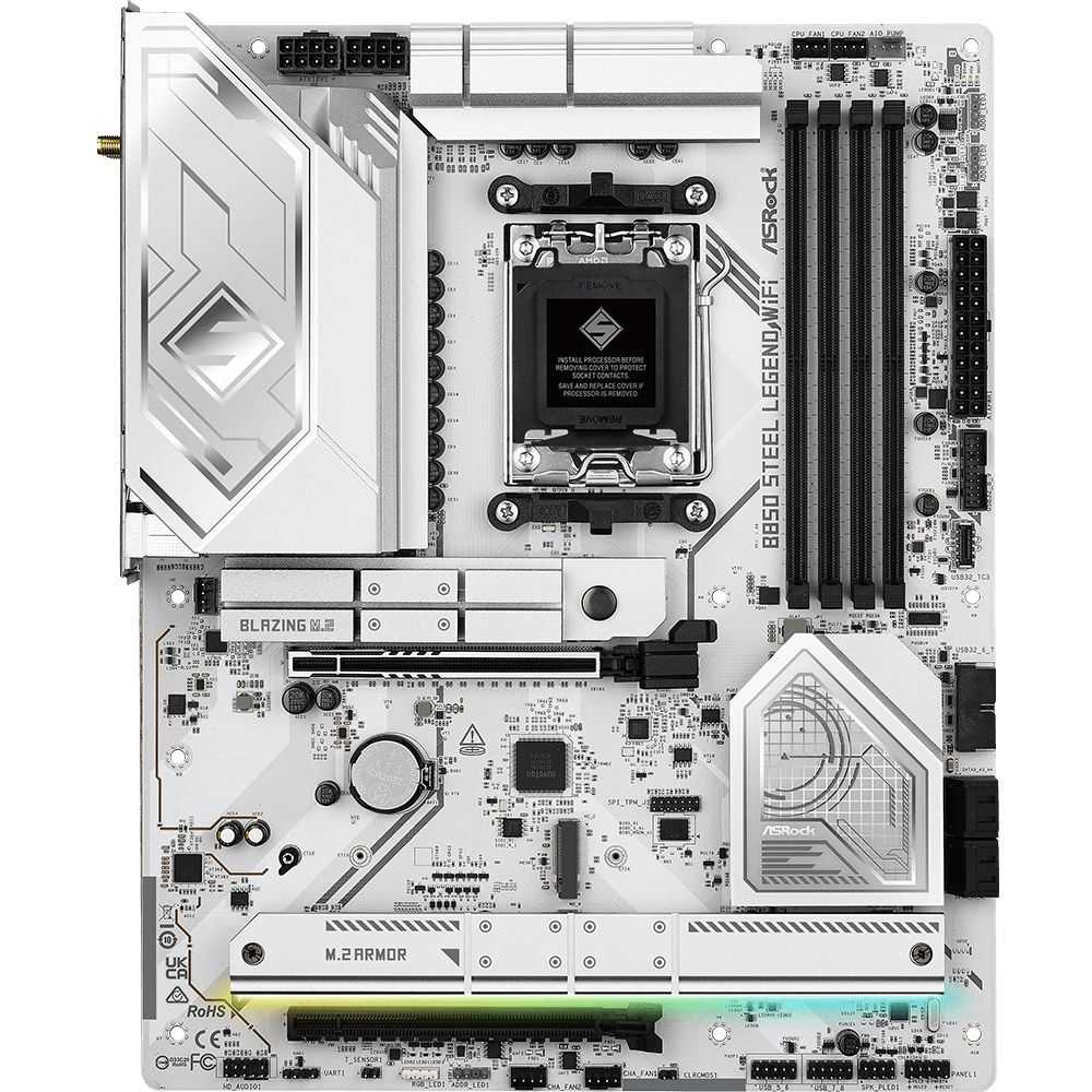 Материнська плата ASRock B850 STEEL LEGEND WIFI (sAM5, AMD B850, DDR5, ATX)