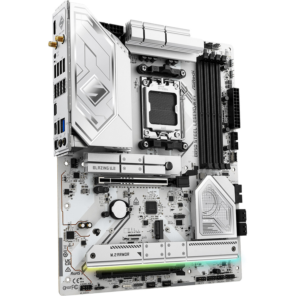 Материнська плата ASRock B850 STEEL LEGEND WIFI (sAM5, AMD B850, DDR5, ATX)