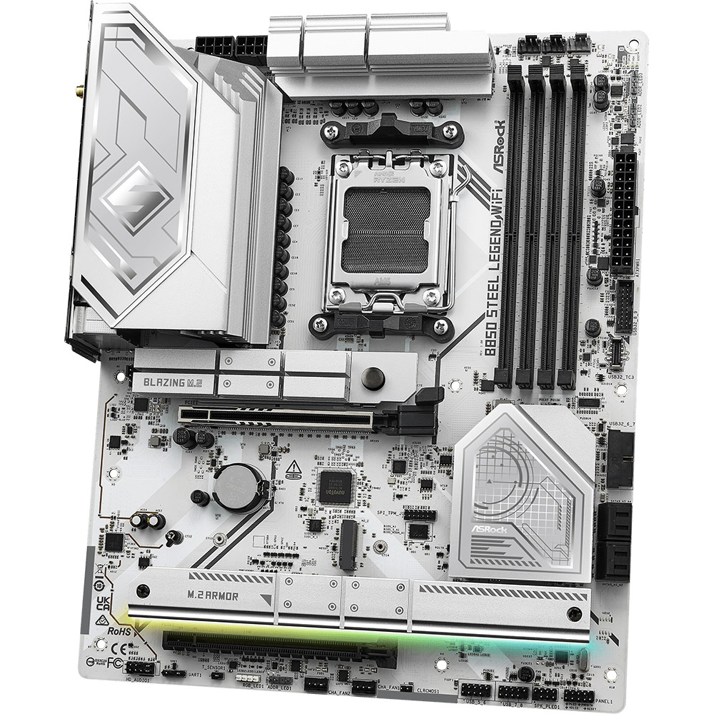 Материнська плата ASRock B850 STEEL LEGEND WIFI (sAM5, AMD B850, DDR5, ATX)