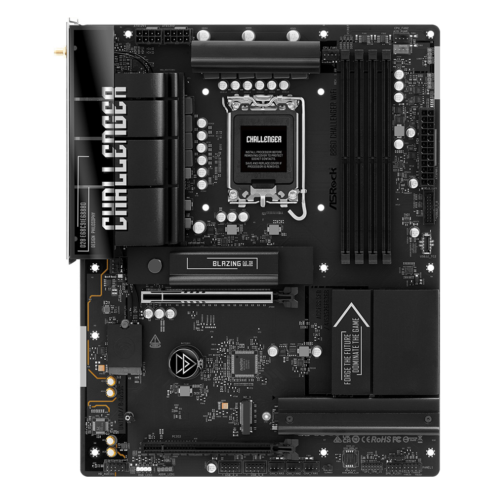 Mатеринська плата s1851 Intel B860 4xDDR5 HDMI 3xM .2 2.5GbE LAN ATX  B860 CHALLENGER WIFI ASROCK (B860 CHALLENGER WIFI)