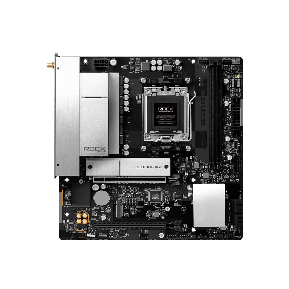 Материнська плата ASRock B850M ROCK WIFI (sAM5, AMD B850, DDR5, mATX)