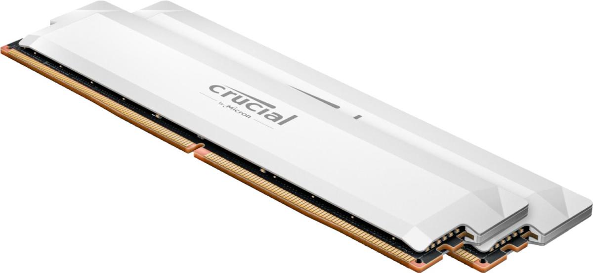 Модуль пам'яті Crucial Pro OC 64GB Kit (2x32GB) DDR5-6000 UDIMM CL40 White