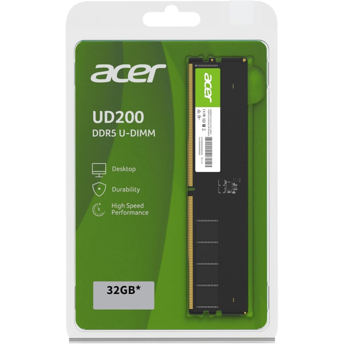 Модуль пам`ятi DDR5 32Gb 5600MHz Acer UD200, Retail (BL.9BWWA.427)