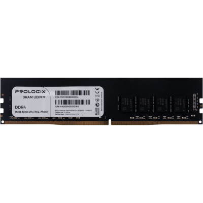 Модуль пам`ятi DDR4 16GB/3200 Prologix (PRO16GB3200D4)