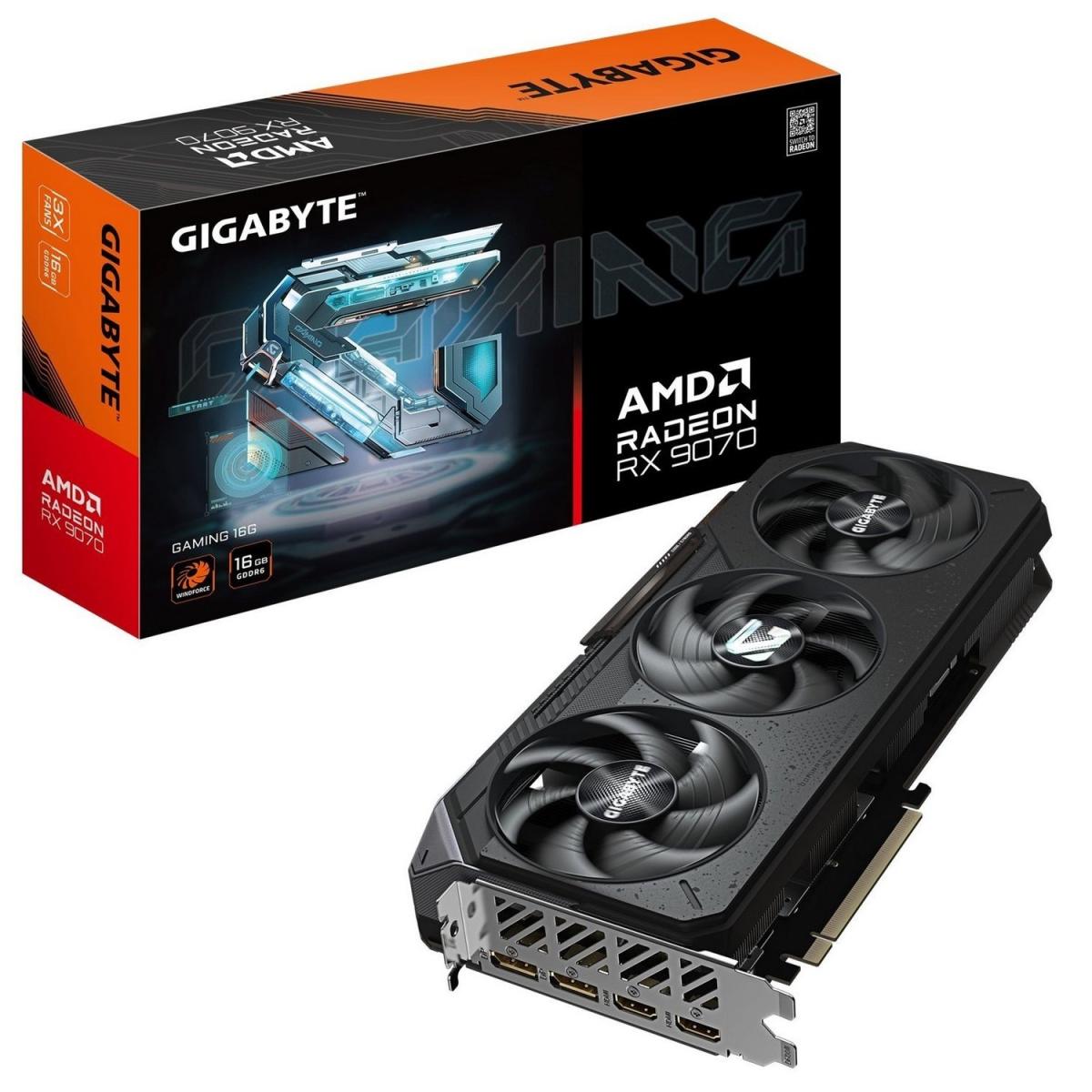 Відеокарта AMD Radeon RX 9070 16GB GDDR6 Gaming Gigabyte (GV-R9070GAMING-16GD)