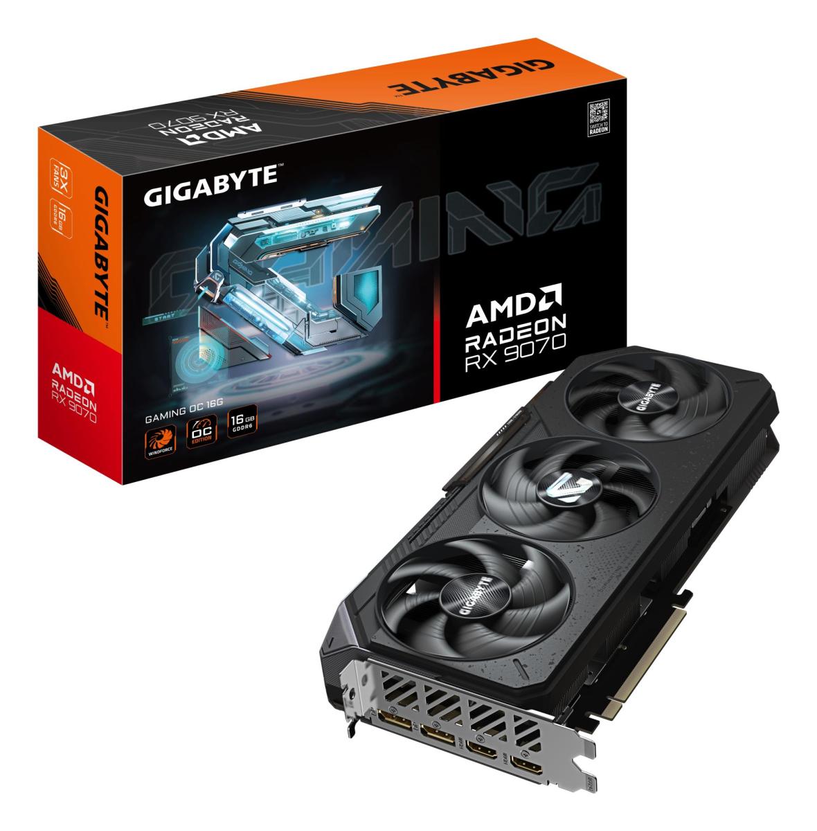 Відеокарта AMD Radeon RX 9070 16GB GDDR6 Gaming OC Gigabyte (GV-R9070GAMING OC-16GD)