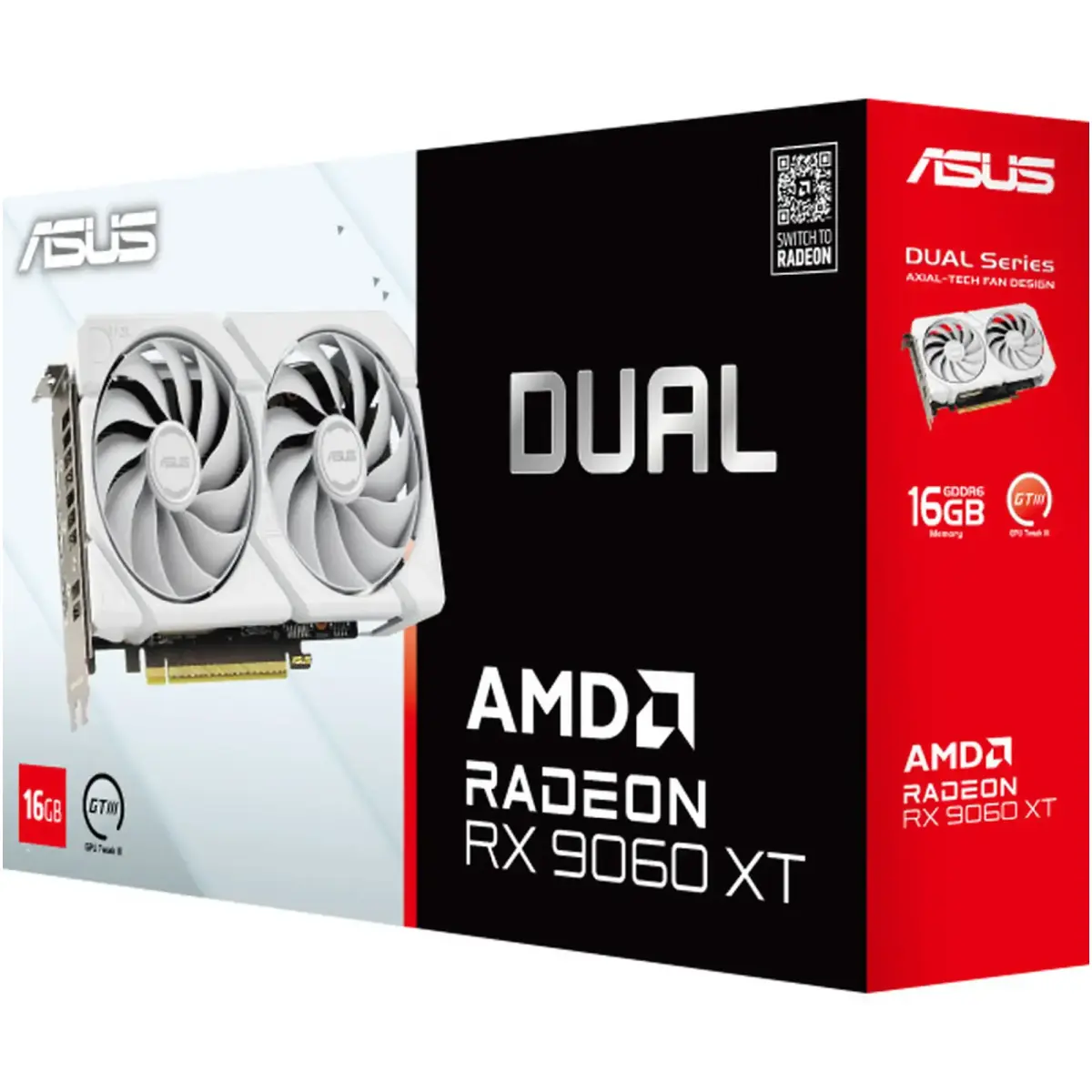 Відеокарта AMD Radeon RX 9060 XT 16GB GDDR6 Dual White Asus (DUAL-RX9060XT-16G-WHITE) Відеокарта AMD Radeon RX 9060 XT 16GB GDDR6 Dual White Asus (DUAL-RX9060XT-16G-WHITE)