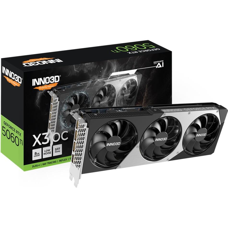 GeForce RTX5060 Ti Inno3D X3 OC, 8GB GDDR7, 128bit, PCI Express 5.0 (N506T3-08D7X-193075L)