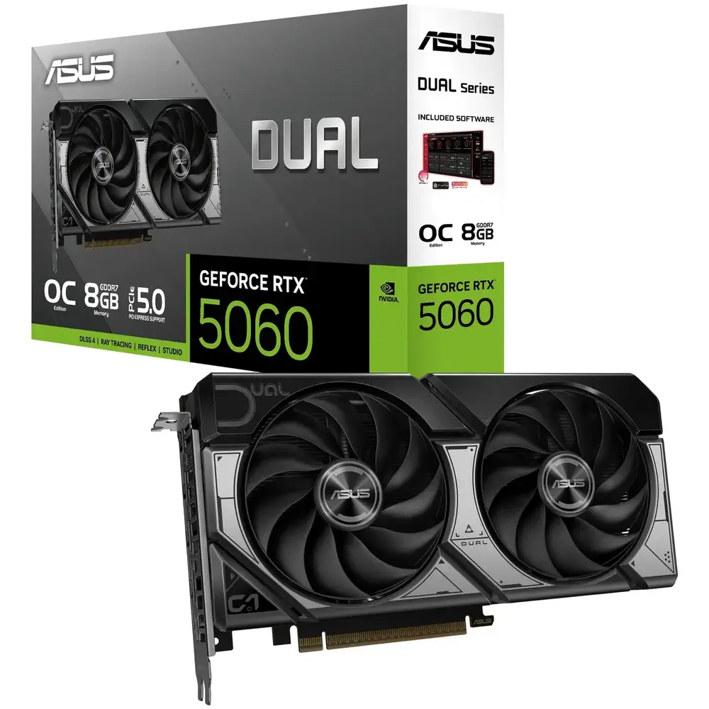 Відеокарта GF RTX 5060 8GB GDDR7 Dual OC Asus (DUAL-RTX5060-O8G)