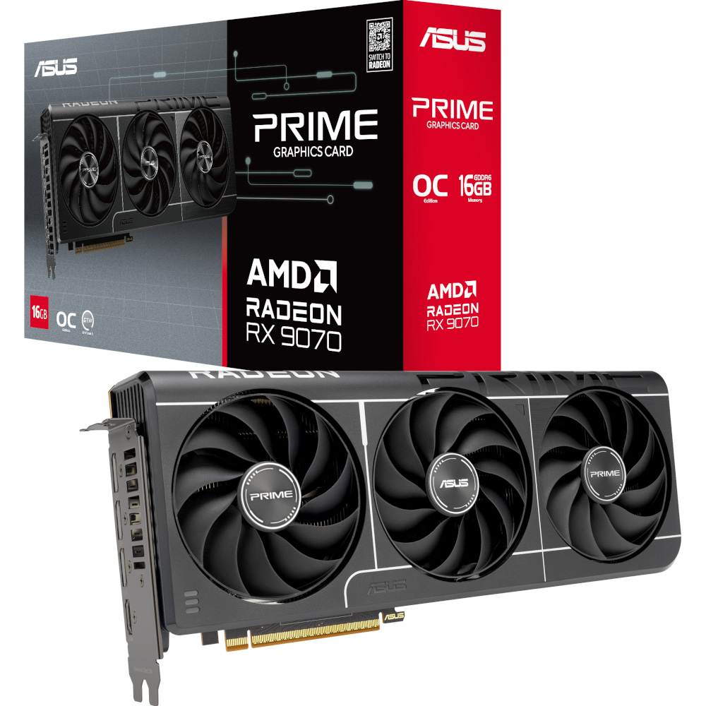 Відеокарта AMD Radeon RX 9070 16GB GDDR6 Prime Evo OC Asus (PRIME-RX9070-O16G-EVO) Відеокарта AMD Radeon RX 9070 16GB GDDR6 Prime Evo OC Asus (PRIME-RX9070-O16G-EVO)