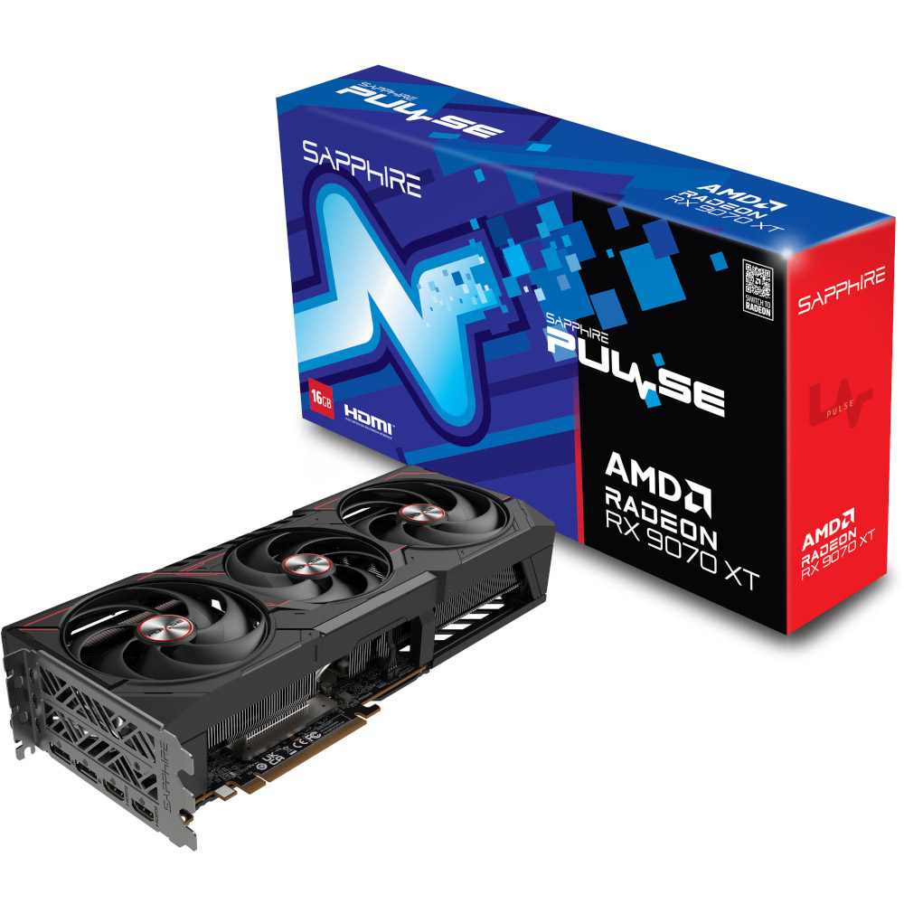 Відеокарта AMD Radeon RX 9070 XT 16GB GDDR6 Pulse Gaming OC Sapphire (11348-03-20G)