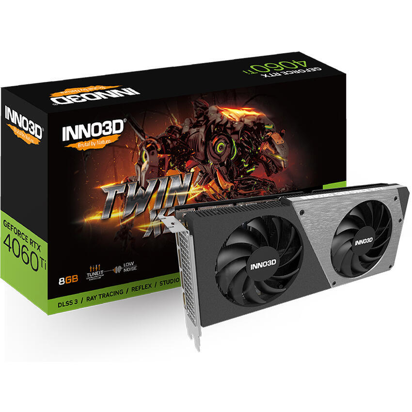 GeForce RTX4060 Ti Inno3D TWIN X2, 8GB GDDR6, 128bit, PCI-E 4.0 X16 (N406T2-08D6-171153N)