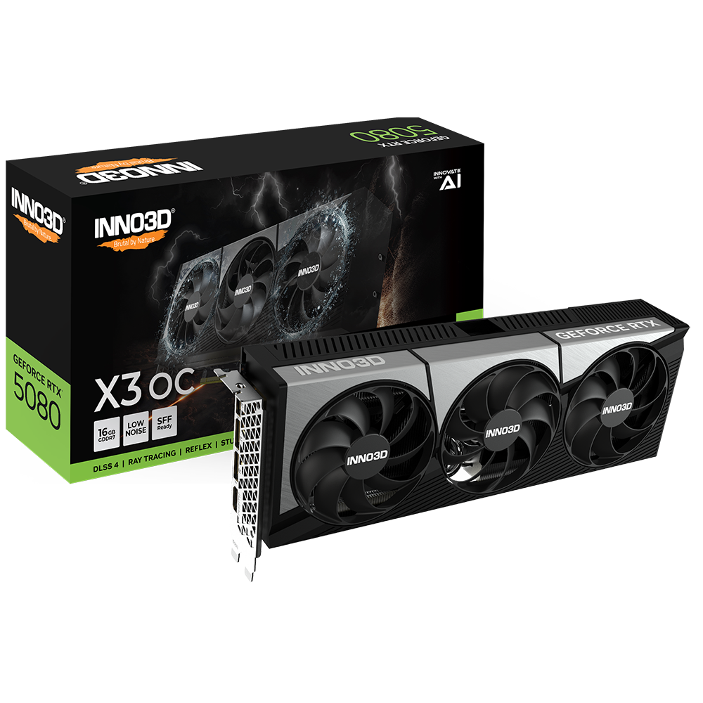Відеокарта Inno3D NVIDIA GEFORCE RTX 5080 X3 OC RTX 5080 X3 OC INNO3D (N50803-16D7X-17603930)