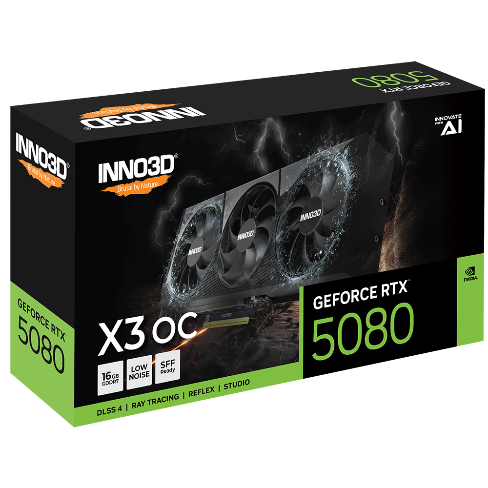 Відеокарта Inno3D NVIDIA GEFORCE RTX 5080 X3 OC RTX 5080 X3 OC INNO3D (N50803-16D7X-17603930)
