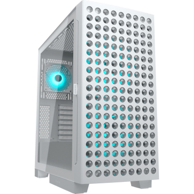 Ігровий корпус, вентилятори передвстановлені, ATX/mATX/mini-ITX, скляне вікно Cougar (Airface ECO RGB White)
