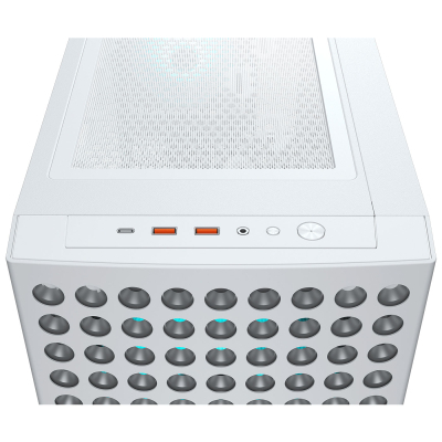 Ігровий корпус, вентилятори передвстановлені, ATX/mATX/mini-ITX, скляне вікно Cougar (Airface ECO RGB White)