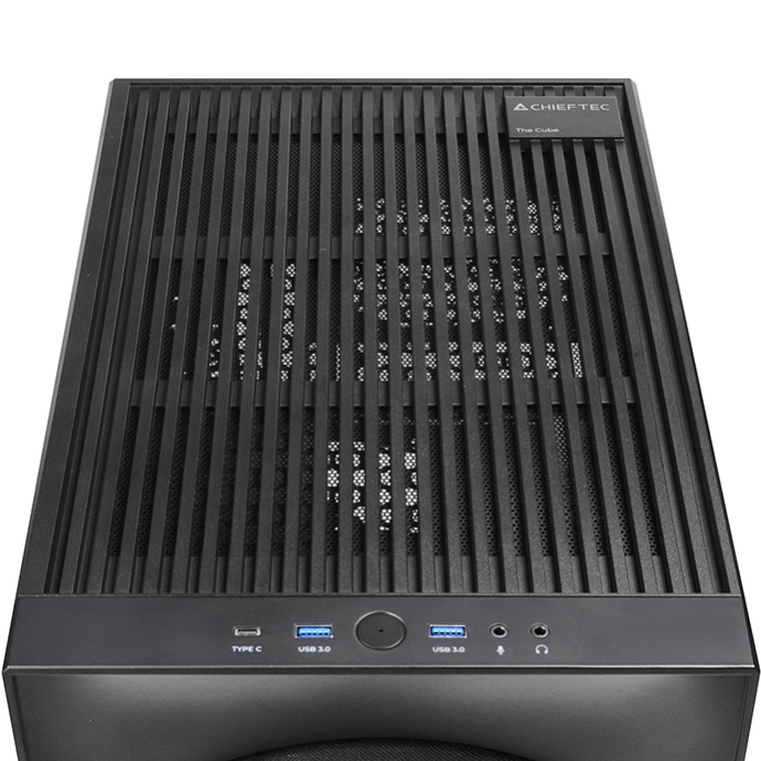 Корпус Chieftec THE CUBE CI-03B-OP, без БЖ, fan 20cm, mATX, Black (CI-03B-OP)