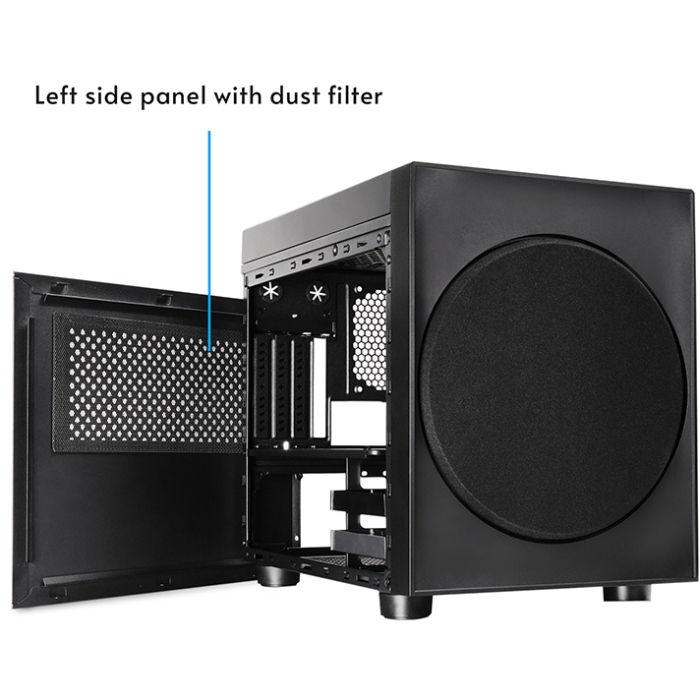 Корпус Chieftec THE CUBE CI-03B-OP, без БЖ, fan 20cm, mATX, Black (CI-03B-OP)