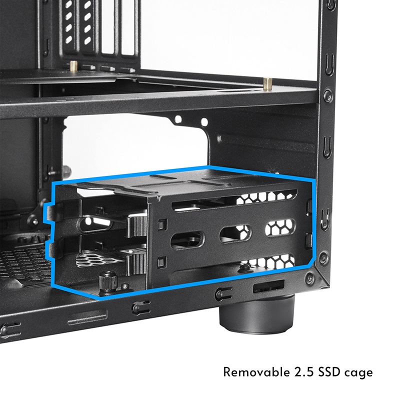 Корпус Chieftec THE CUBE CI-03B-OP, без БЖ, fan 20cm, mATX, Black (CI-03B-OP)