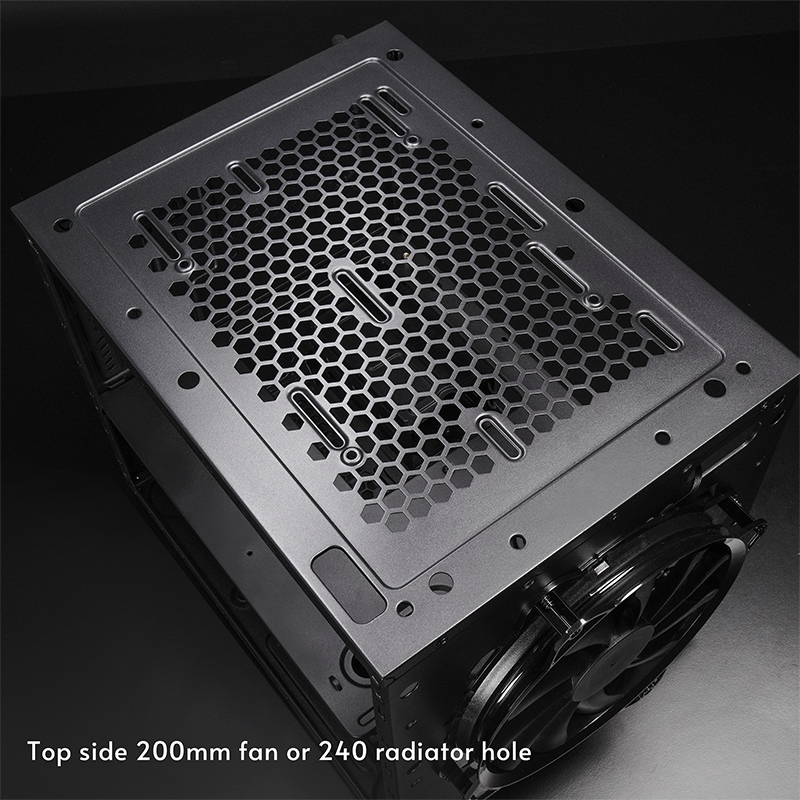 Корпус Chieftec THE CUBE CI-03B-OP, без БЖ, fan 20cm, mATX, Black (CI-03B-OP)