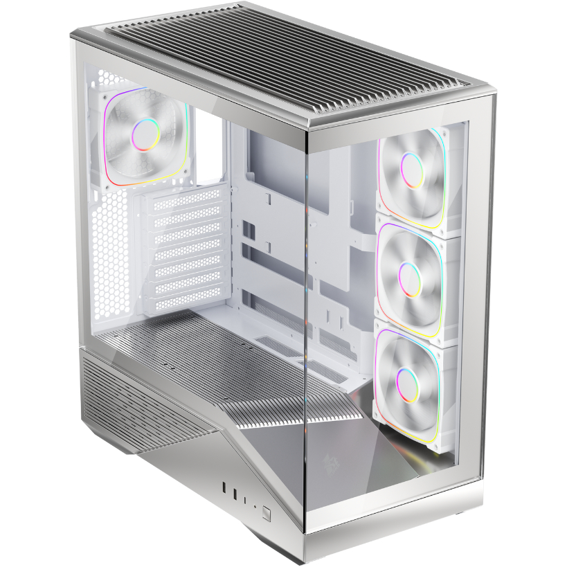 Корпус 1stPlayer GM7-SV-3FN7R-W-1FN7-W Silver