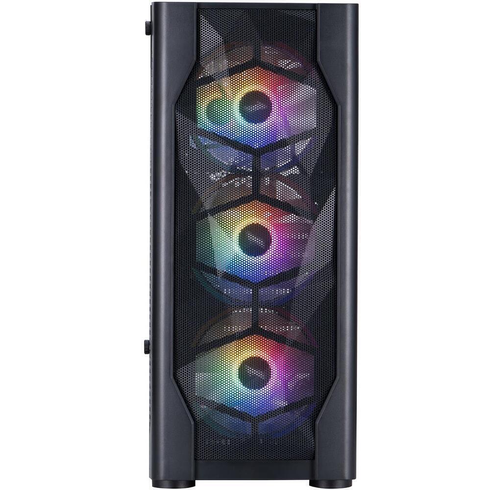 Корпус 1stPlayer D4-BK-4F1 Black без БЖ