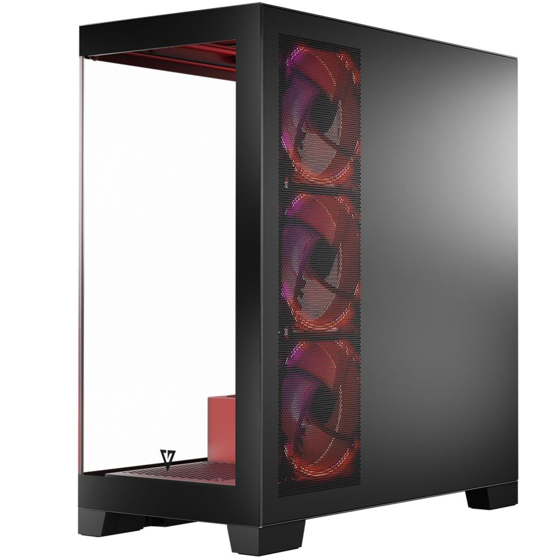 Корпус Modecom VOLCANO SPACE APEX ARGB 4x140mm fans MIDI USB 3.0x2+TYPE-C BLACK без БЖ ATX (AT-SPACE-PG-10-000000-000)