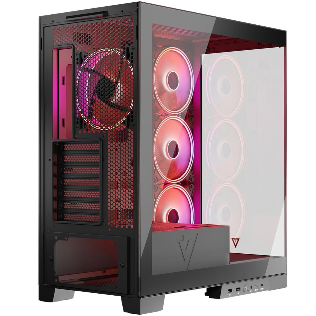 Корпус Modecom VOLCANO SPACE APEX ARGB 4x140mm fans MIDI USB 3.0x2+TYPE-C BLACK без БЖ ATX (AT-SPACE-PG-10-000000-000)