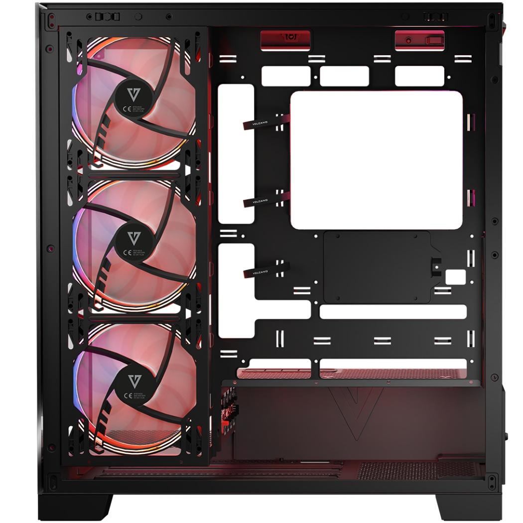 Корпус Modecom VOLCANO SPACE APEX ARGB 4x140mm fans MIDI USB 3.0x2+TYPE-C BLACK без БЖ ATX (AT-SPACE-PG-10-000000-000)