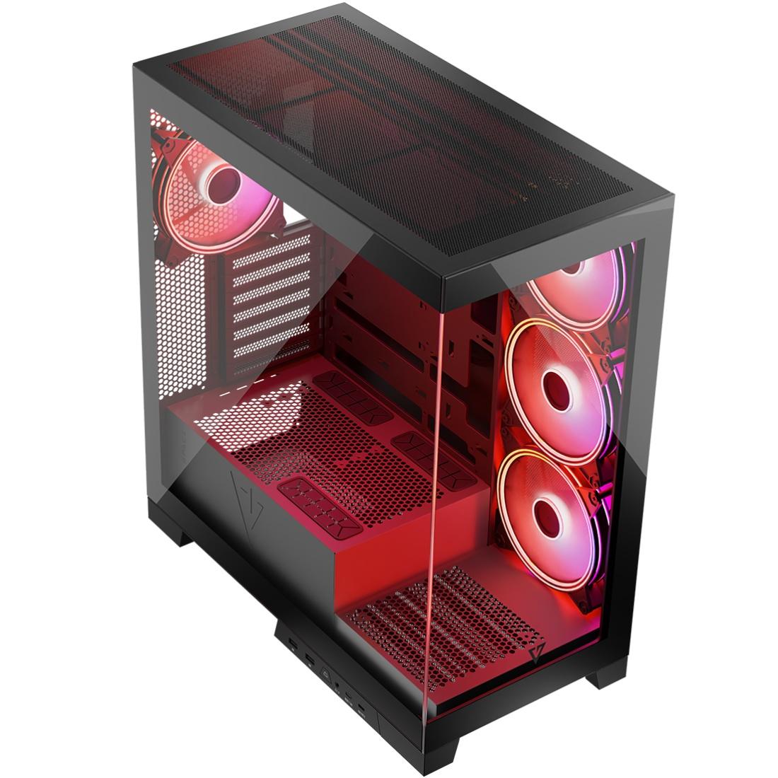 Корпус Modecom VOLCANO SPACE APEX ARGB 4x140mm fans MIDI USB 3.0x2+TYPE-C BLACK без БЖ ATX (AT-SPACE-PG-10-000000-000)
