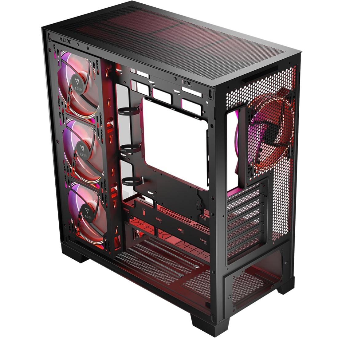 Корпус Modecom VOLCANO SPACE APEX ARGB 4x140mm fans MIDI USB 3.0x2+TYPE-C BLACK без БЖ ATX (AT-SPACE-PG-10-000000-000)